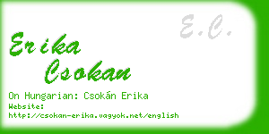 erika csokan business card